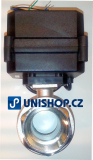 A100-T40N kulový zónový ventil NEREZ se servopohonem napětí 110 - 230 V AC
