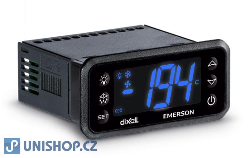 Panelový termostat Dixell XR20CH 5R0C1 s napájením 230V, 20A relé a modrým displ