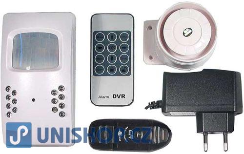 Minialarm s kamerou, DVR a GSM modulem JK-017