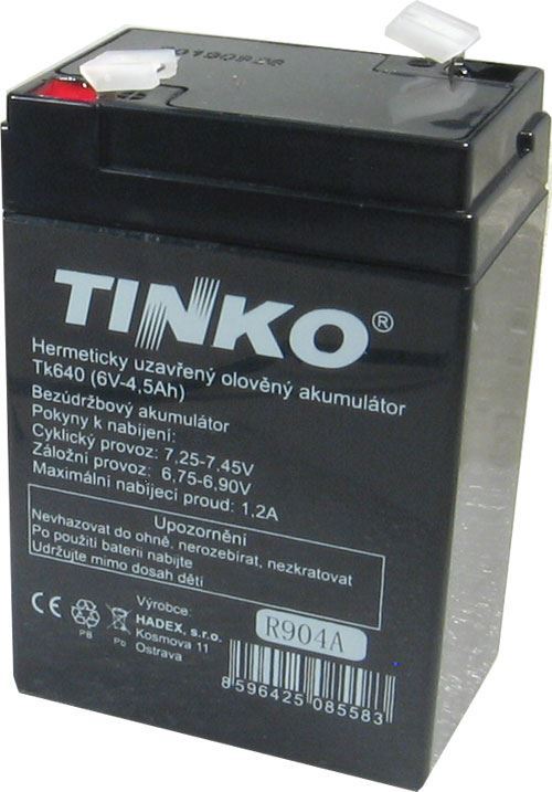 Pb akumulátor TINKO VRLA AGM 6V/4,5Ah