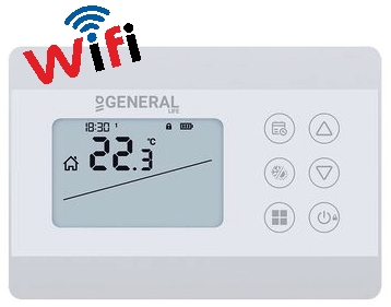 WiFi programovatelný bezdrátový termostat General HT300S SMART