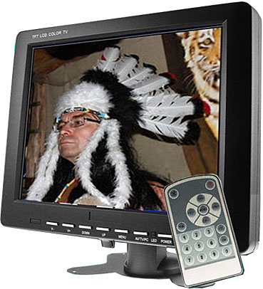 LCD color monitor TFT 8" 3x video vstup/audio
