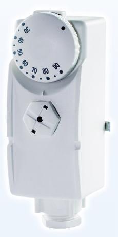 Fotografie Příložný termostat SALUS AT 10 s rozsahem řízení 30-90 st.C