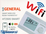 ViFi jednoduchý bezdrátový termostat General HT250S SMART s kolečkem