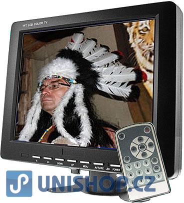 LCD color monitor TFT 8" 3x video vstup/audio