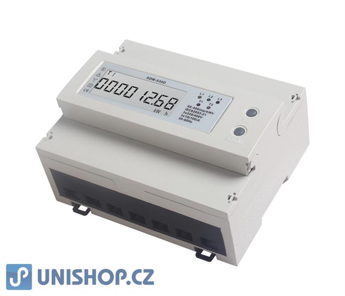 Elektroměr 3F na DIN lištu třífázový 530D, digitální
